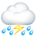 ⛈️ Nuvola Con Pioggia E Fulmini Emoji