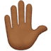 ✋🏾 Mano Alzata Tonalità Pelle Medio-Scura Emoji