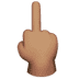🖕🏽 Dito Medio Tonalità Pelle Media Emoji
