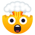 🤯 Faccina Con Testa Che Esplode Emoji sulla Piattaforma JoyPixels