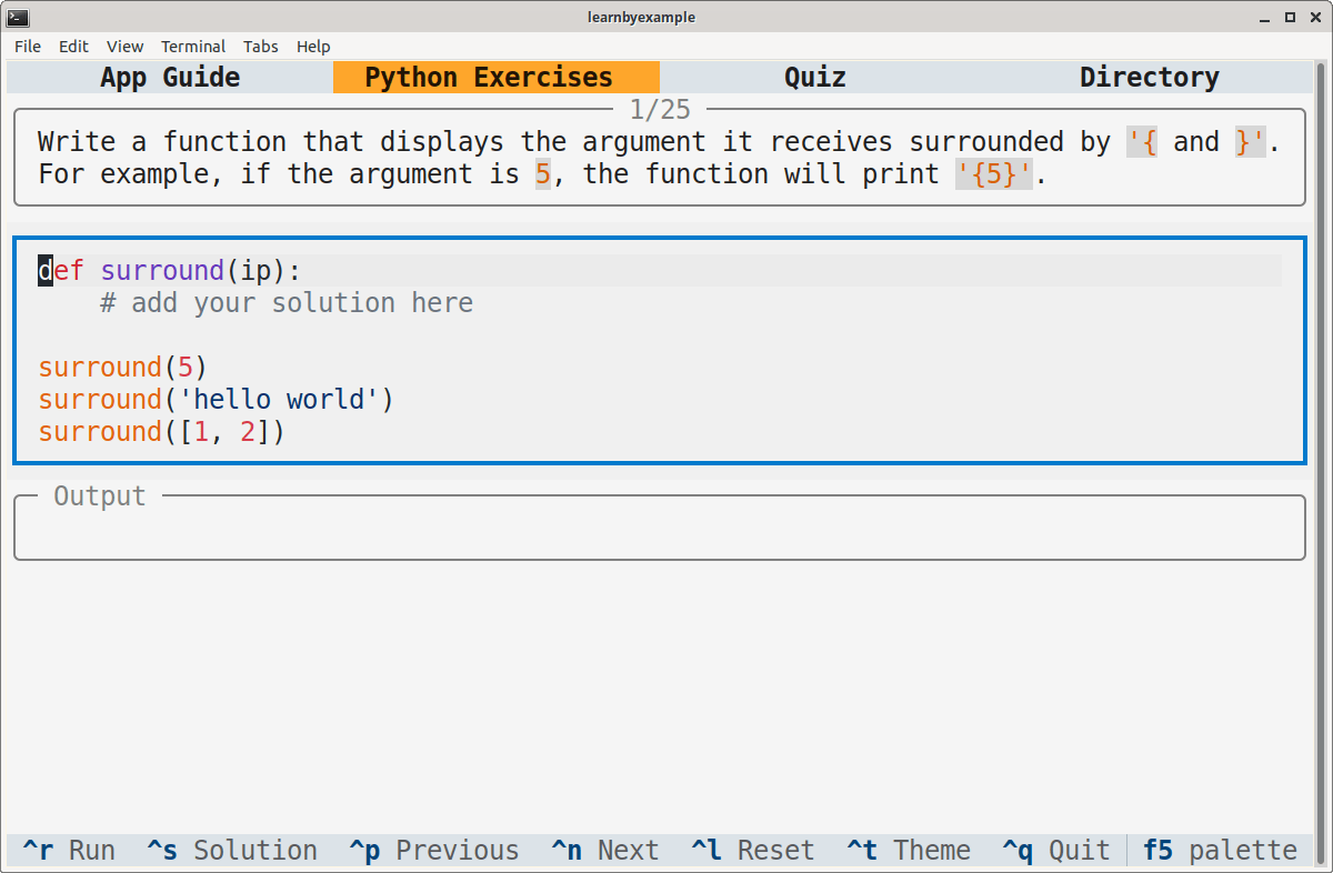 Sample Python Exercise