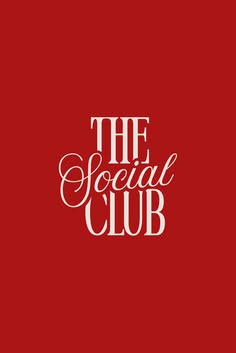 the social club logo on a red background