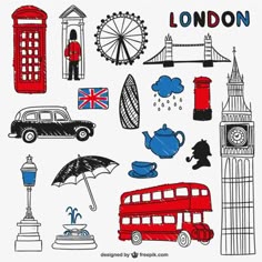 an image of london with different things to see on it's wallpapers