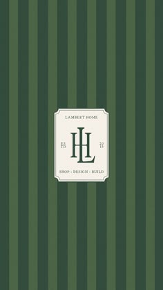 the front cover of a book with green and white stripes on it, which reads hamlet home