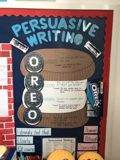 this is an image of a persuasiive writing display