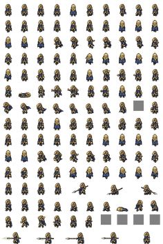 an image of different types of people in pixel art