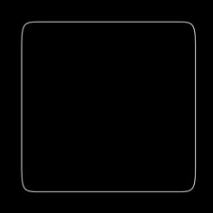 a black and white photo of a square shape with no lines on the edges, in front of a dark background