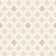 a beige and white wallpaper with an ornate design on the bottom half of it