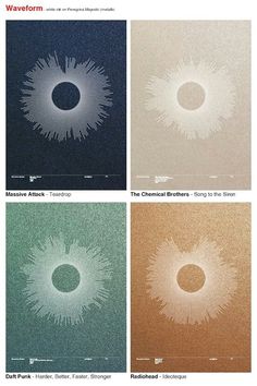 four different color variations of the same image