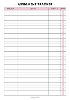 assignment tracker (pink ver) useplannereffectively #plrplanner #happyplannerlove #notiontemplateideasforstudents🍷