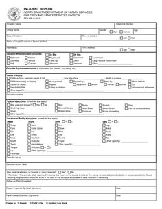 the incident report form is shown in this file, it shows an image of a person's identity