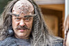 McMinnville, Oregon, USA: Closeup of a man dressed as a Klingon at annual UFO Festival in 2015