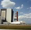Saturn IB rolls out of the Vehicle Assembly Building (pic: NASA)