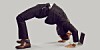 Contortionist laptop user