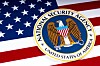 NSA logo against the USA flag