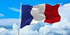 French flag in the cloud