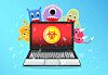 Some cartoon malware in a computer