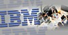 Illustration combing office workers and the IBM logo