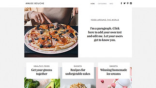 Blog website templates - Food Blog
