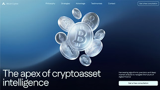 One Page website templates - Bitcoin Trader (Dark)