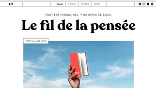 Templates de sites web Blog - Blog personnel (Épuré)