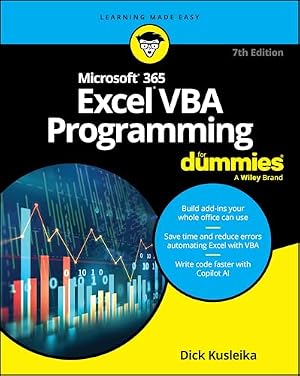 Book cover Microsoft 365 Excel VBA Programming For Dummies