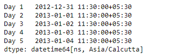 timezone changed