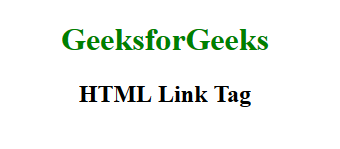HTML  link Tag with attributes