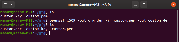 Converting-PEM-to-DER-format-using-openssl-command-in-Linux