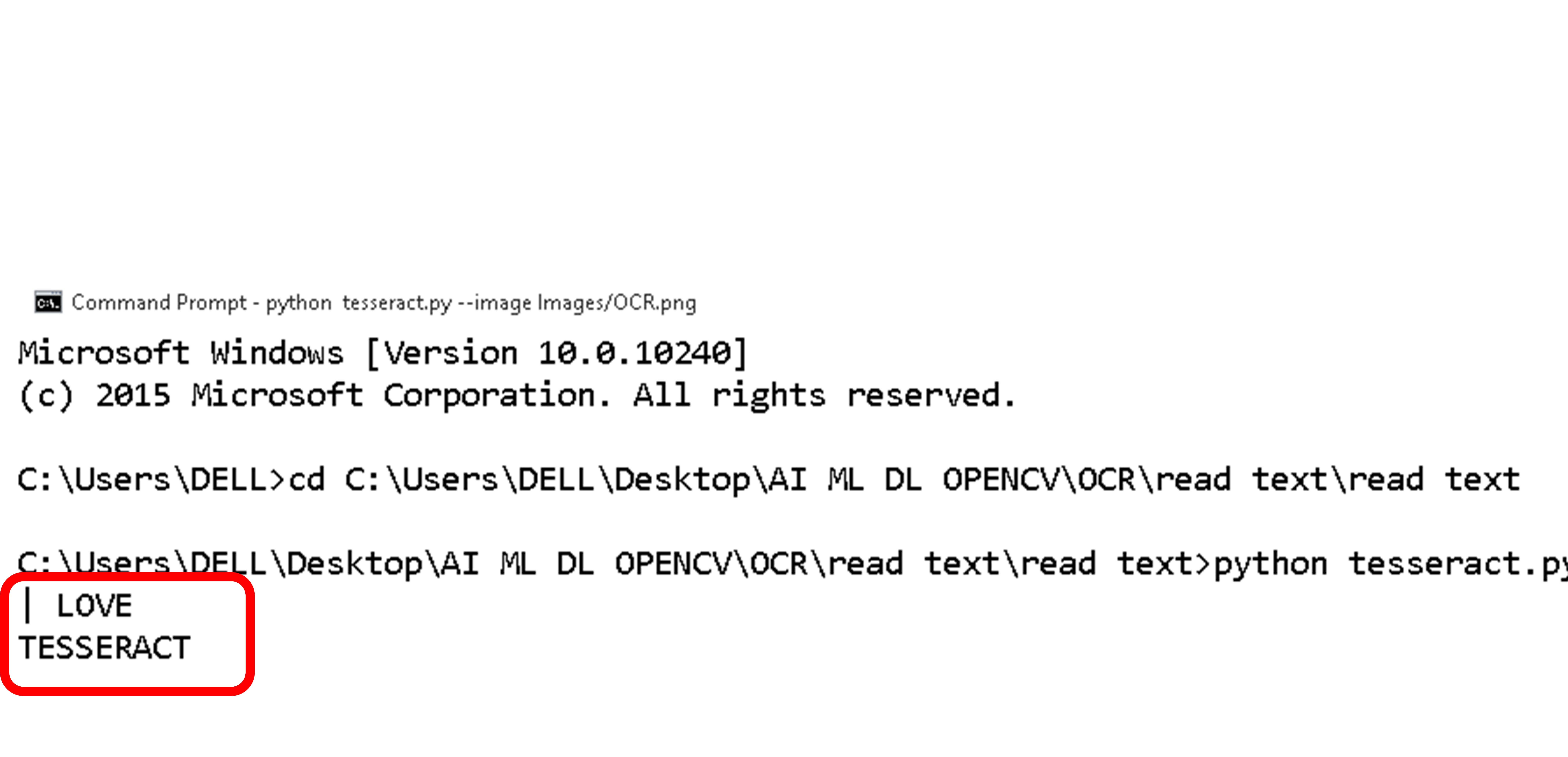 reading text from image