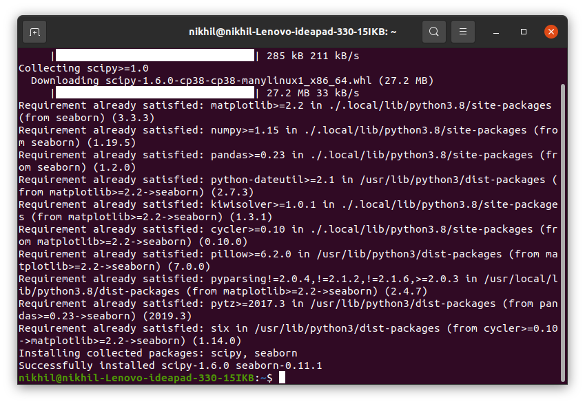 seaborn tutorial install seaborn
