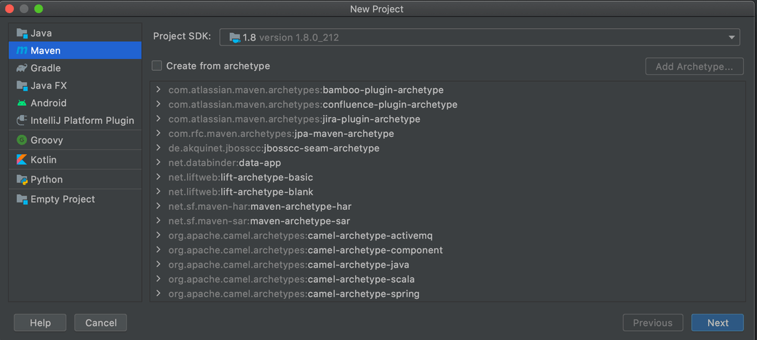 Select Maven Project and Java SDK path