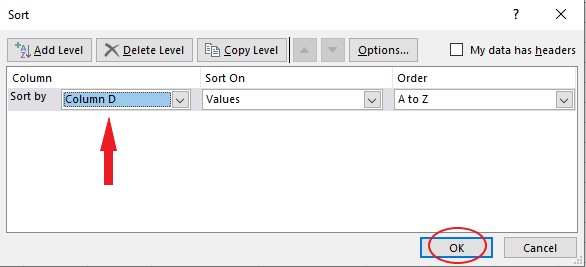 Sort-Dialogue-Box