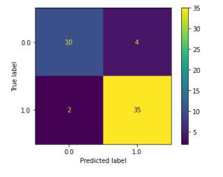 Confusion matrix for the validation data