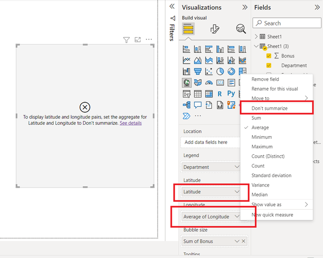 Power BI - How to Create a Map?