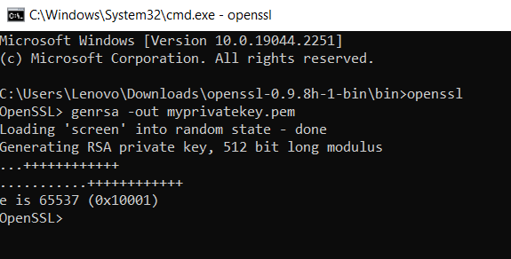 Private key in OpenSSL