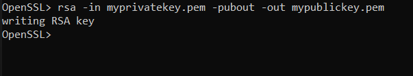 Public key using OpenSSL
