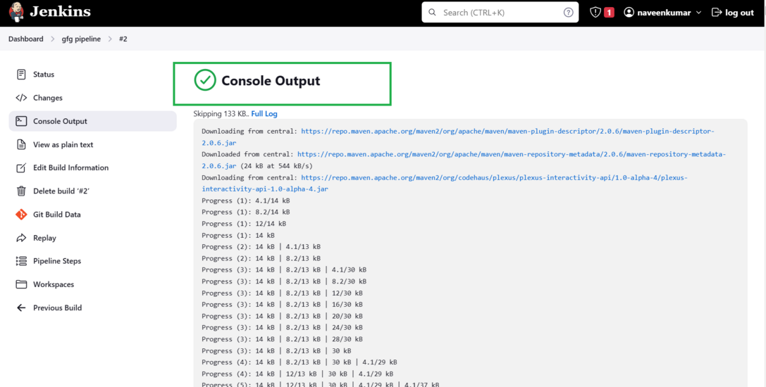 Console Output logs