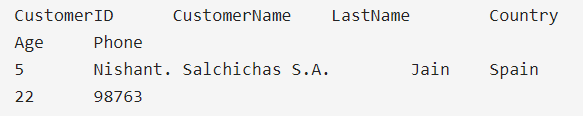 SELECT TOP with WHERE clause example output