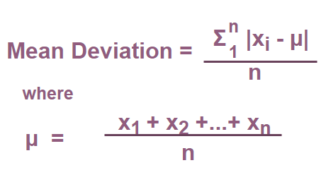 Mean Deviation Formula
