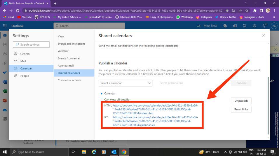 How to Share Your Calendar in Outlook