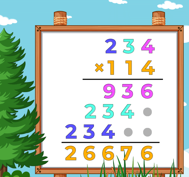 Multiplication of Three Digit Numbers Example