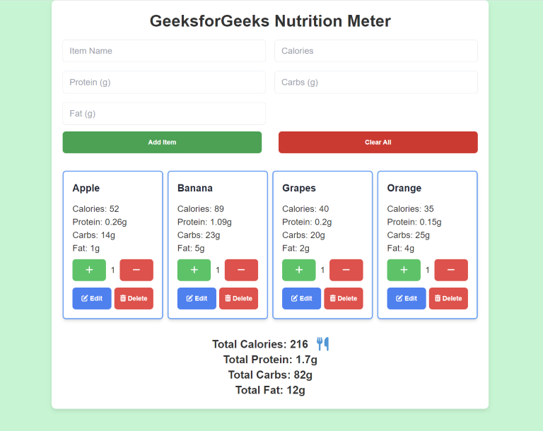 Nutritio Meter Calories Tracker