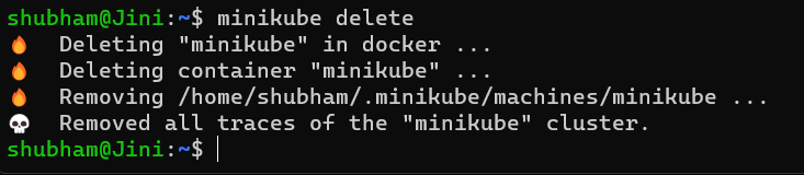 minikube delete 
