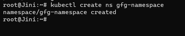 Kubectl create namespace 