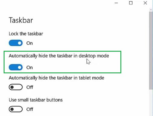  Hide Taskbar in Windows