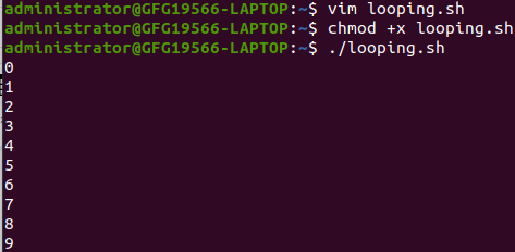 While Loop in Linux