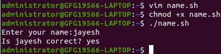 Interactive script in Linux