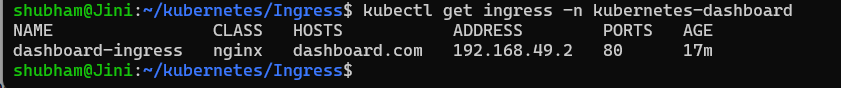 Kubernetes Ingress - CLI  mode