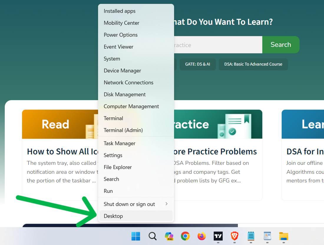 Show-the-Desktop-With-the-Power-User-Menu